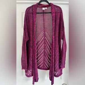 ROXY Cardigan, size: Medium. Color:Magenta